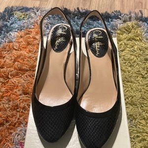 Cole Haan - Black Snake Slingback